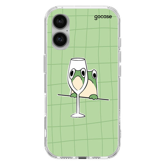 Capinha para celular Wine Glass Frog