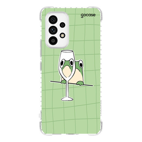 Capinha para celular Wine Glass Frog