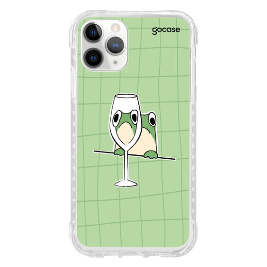 Capinha para celular Wine Glass Frog
