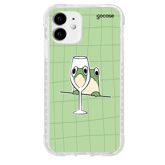 Capinha para celular Wine Glass Frog