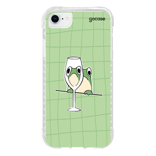 Capinha para celular Wine Glass Frog