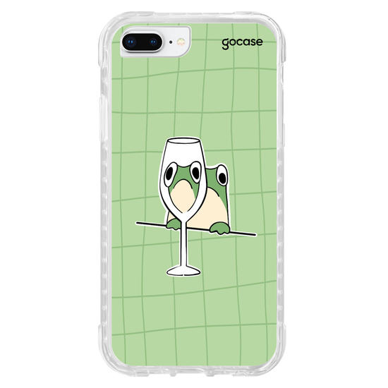 Capinha para celular Wine Glass Frog