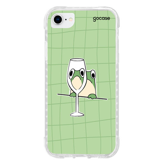 Capinha para celular Wine Glass Frog
