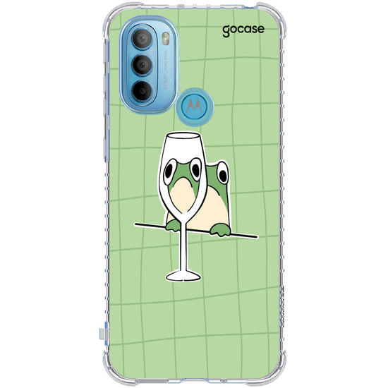 Capinha para celular Wine Glass Frog