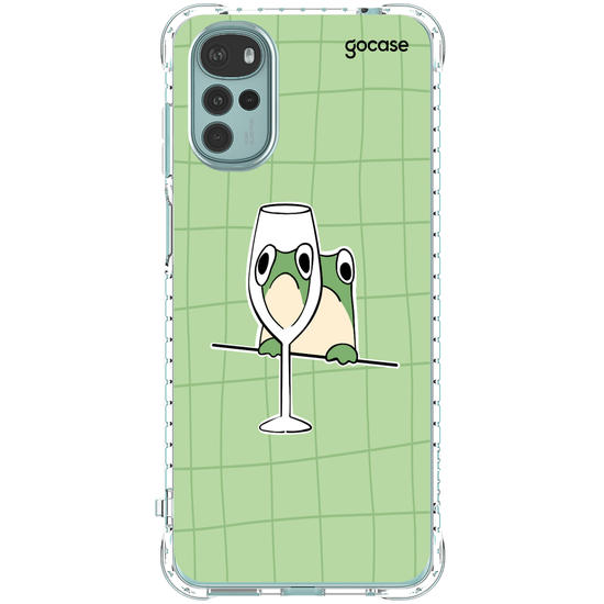 Capinha para celular Wine Glass Frog