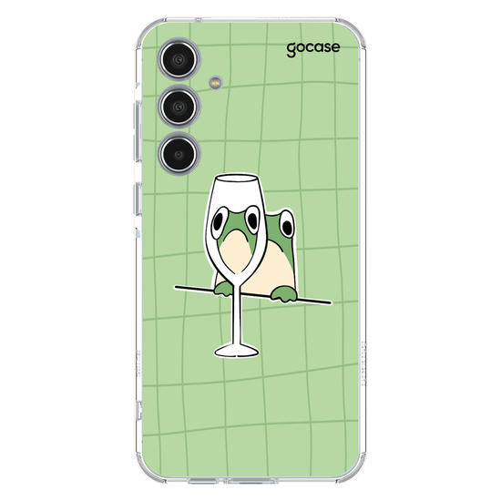 Capinha para celular Wine Glass Frog