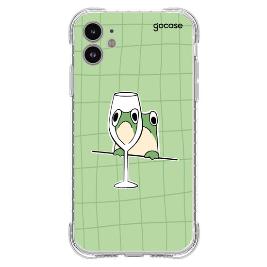 Capinha para celular Wine Glass Frog