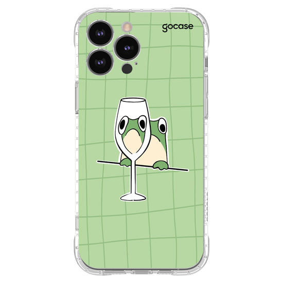 Capinha para celular Wine Glass Frog