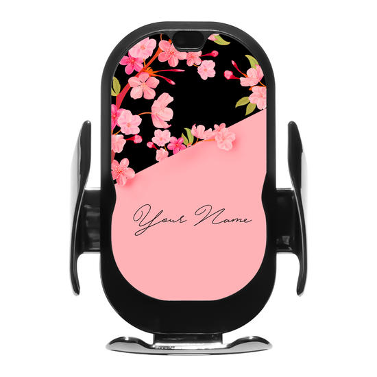 Wireless Car Charger - Classical Rose Black Custom