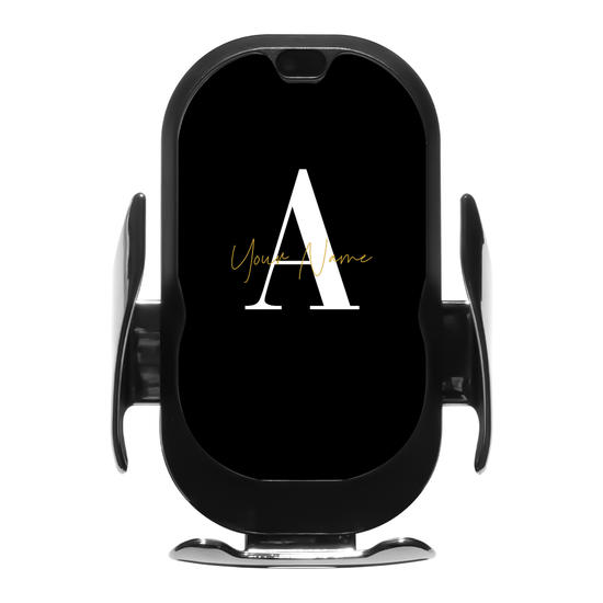 Wireless Car Charger - Fancy Initials