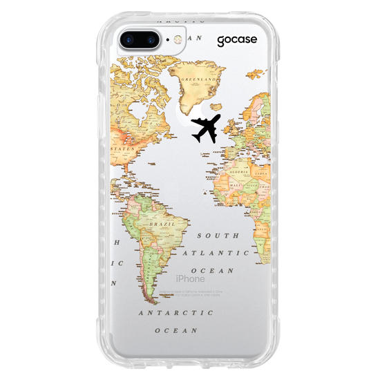 Capinha para celular Mapa Mundi Clean Manuscrita