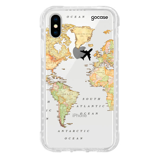 Capinha para celular Mapa Mundi Clean Manuscrita