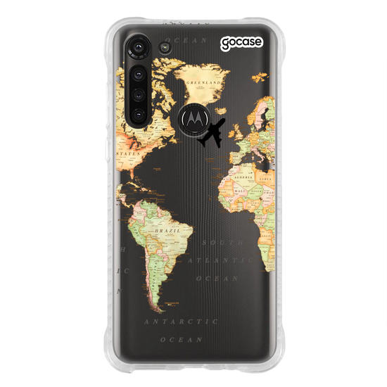 Capinha para celular Mapa Mundi Clean Manuscrita