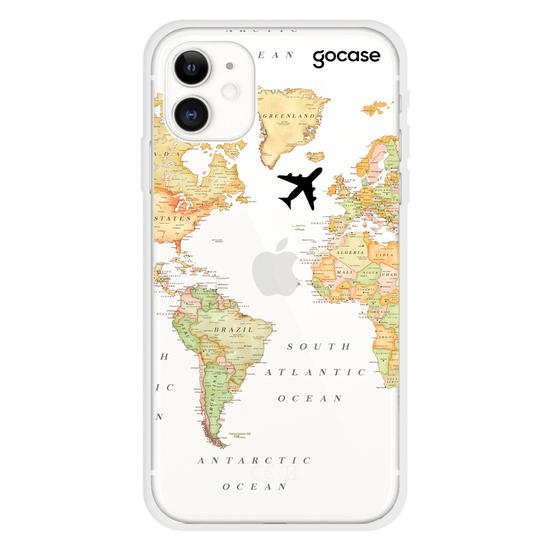 World Map Blank Handwritten Phone Case