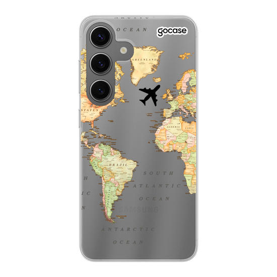 World Map Blank Handwritten Phone Case