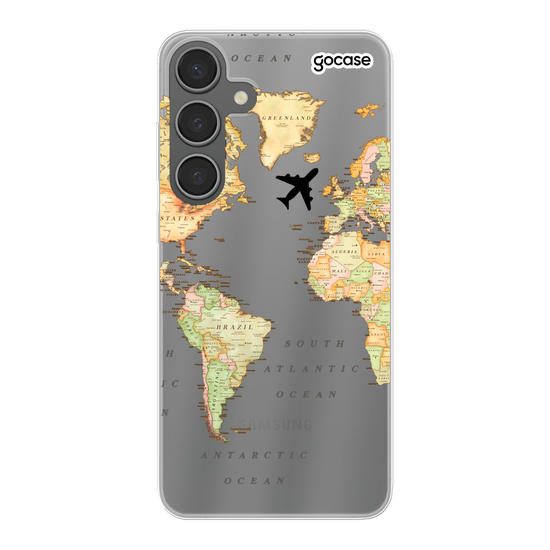 World Map Blank Handwritten Phone Case