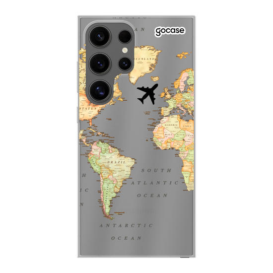World Map Blank Handwritten Phone Case