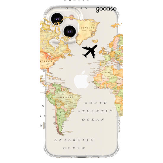 Capinha para celular Mapa Mundi Clean