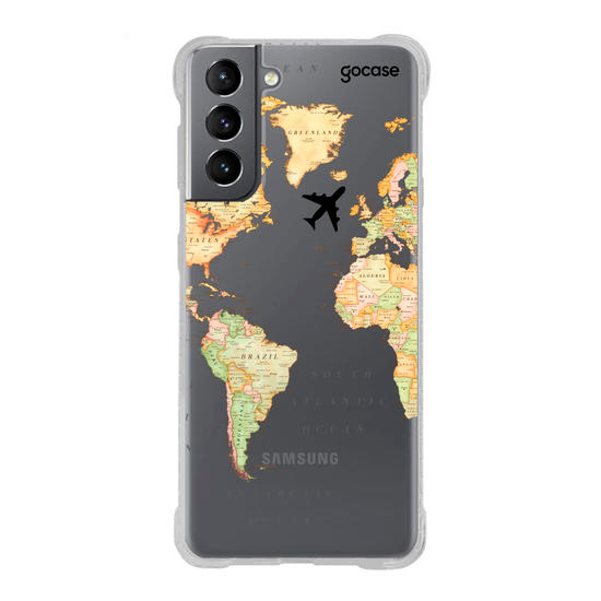Capinha para celular Mapa Mundi Clean