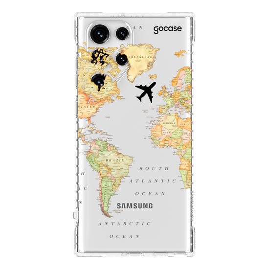 Capinha para celular Mapa Mundi Clean