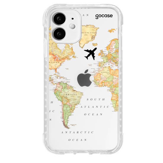 Capinha para celular Mapa Mundi Clean