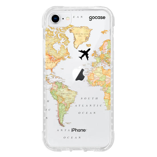 Capinha para celular Mapa Mundi Clean