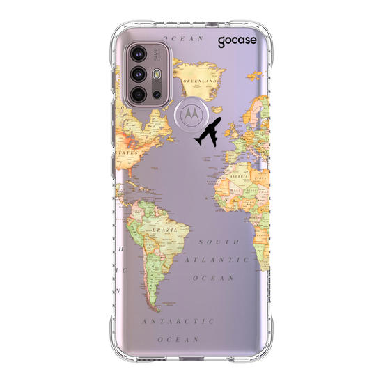 Capinha para celular Mapa Mundi Clean