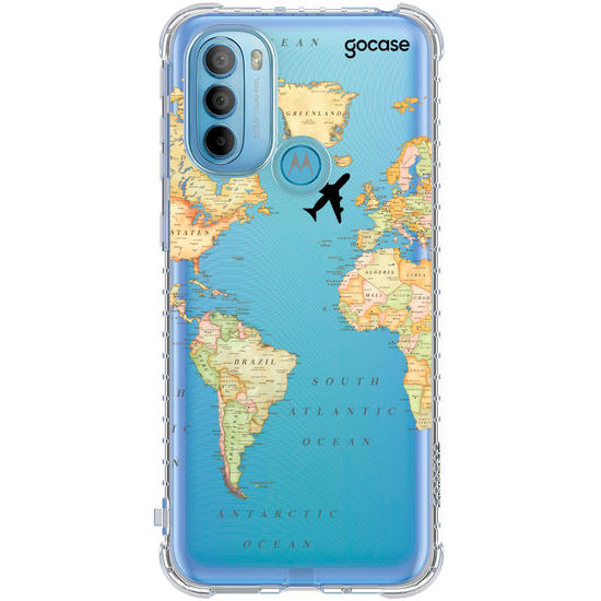 Capinha para celular Mapa Mundi Clean