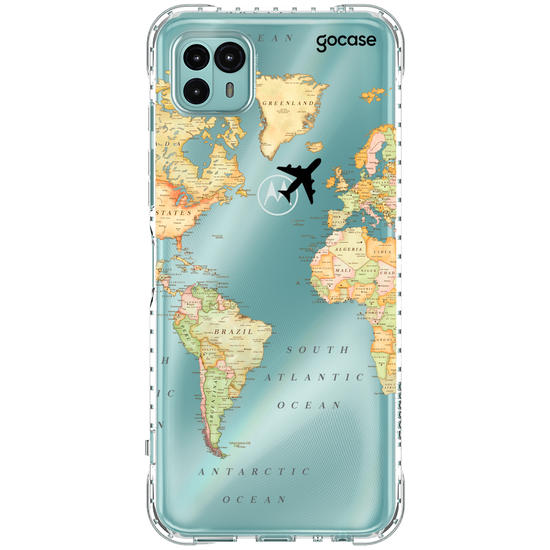 Capinha para celular Mapa Mundi Clean