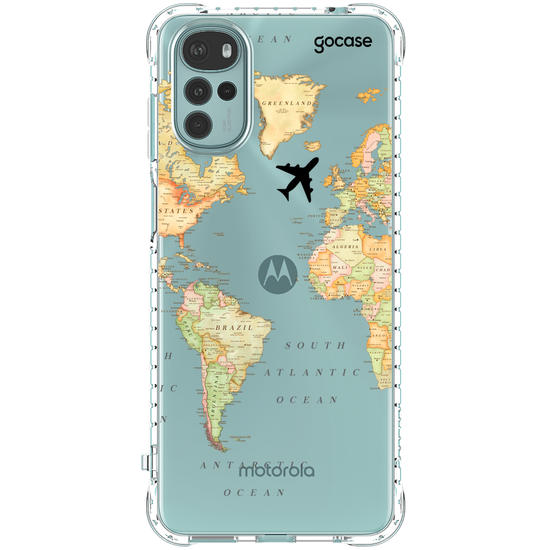 Capinha para celular Mapa Mundi Clean