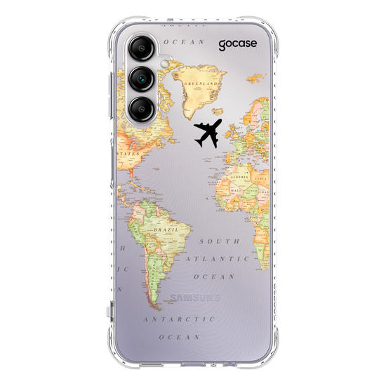Capinha para celular Mapa Mundi Clean