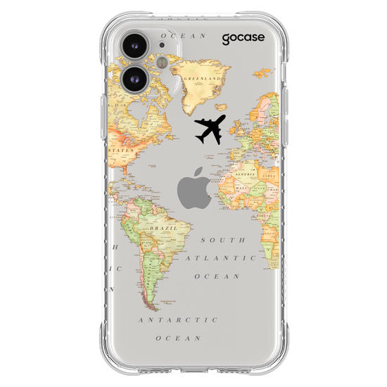 Capinha para celular Mapa Mundi Clean