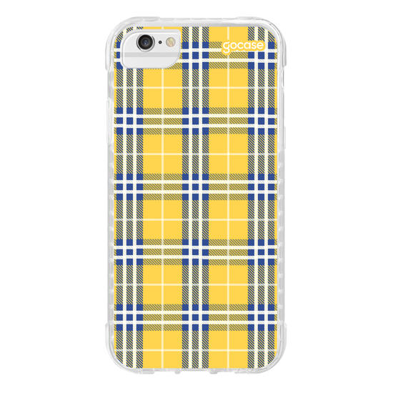 Capinha para celular Xadrez Amarelo