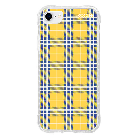 Capinha para celular Xadrez Amarelo