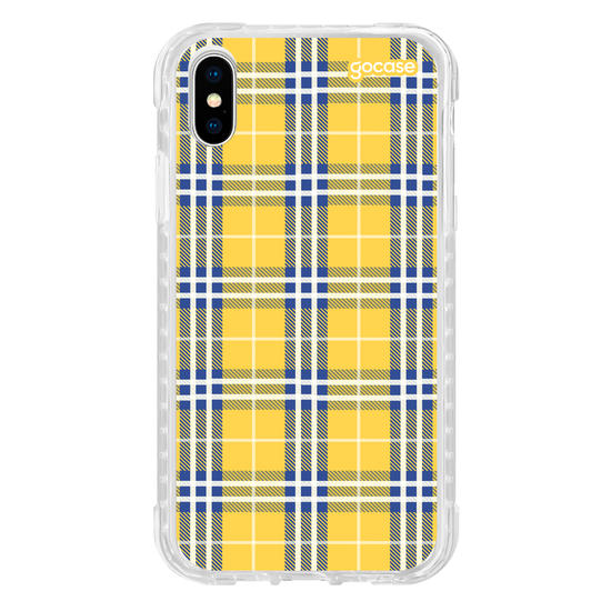 Capinha para celular Xadrez Amarelo