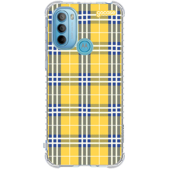 Capinha para celular Xadrez Amarelo