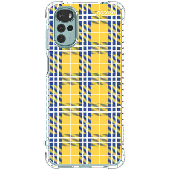 Capinha para celular Xadrez Amarelo