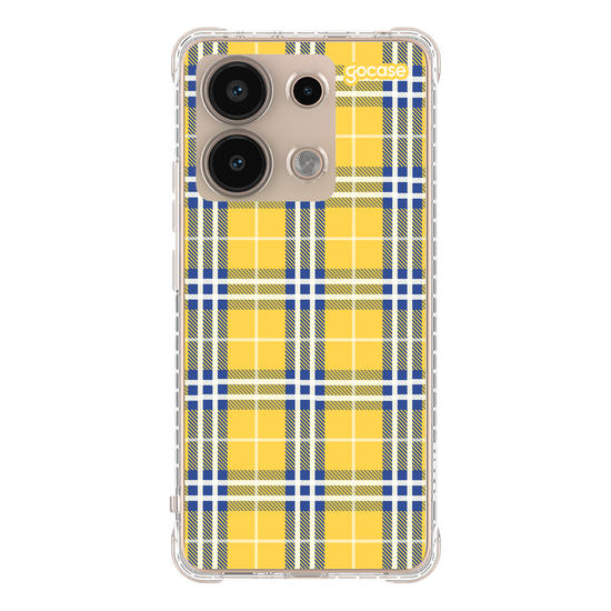 Capinha para celular Xadrez Amarelo