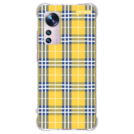 Capinha para celular Xadrez Amarelo