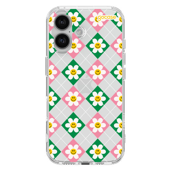 Capinha para celular  Smile Daisy Xadrez