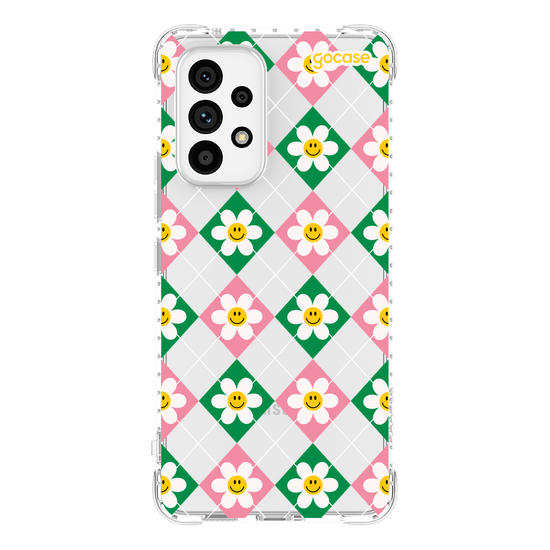 Capinha para celular  Smile Daisy Xadrez