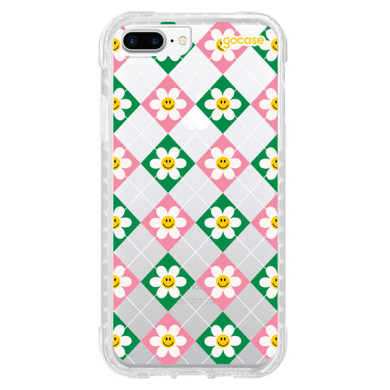 Capinha para celular  Smile Daisy Xadrez