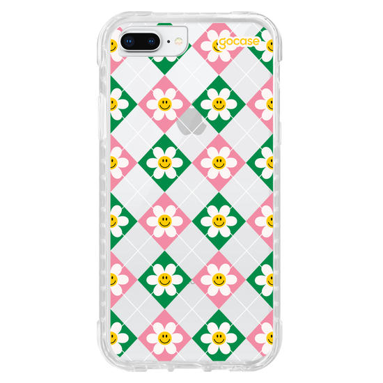 Capinha para celular  Smile Daisy Xadrez