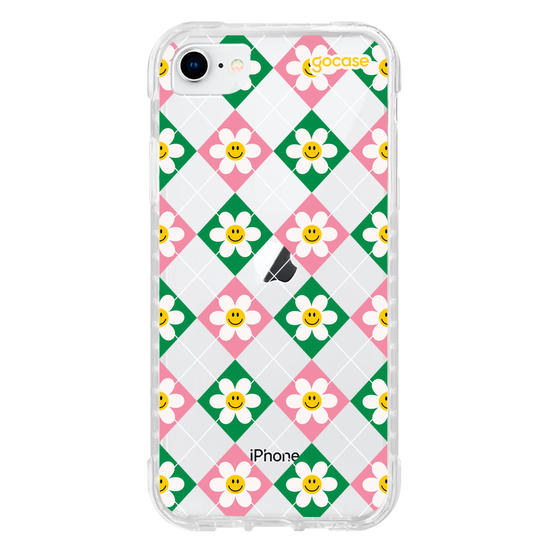 Capinha para celular  Smile Daisy Xadrez