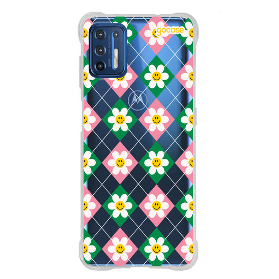 Capinha para celular  Smile Daisy Xadrez
