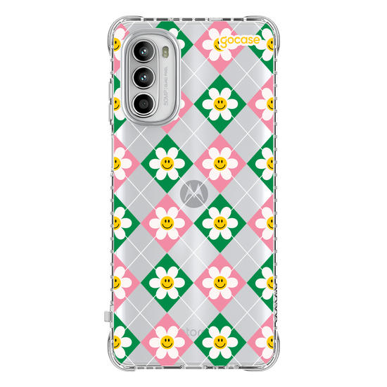 Capinha para celular  Smile Daisy Xadrez