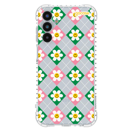 Capinha para celular  Smile Daisy Xadrez