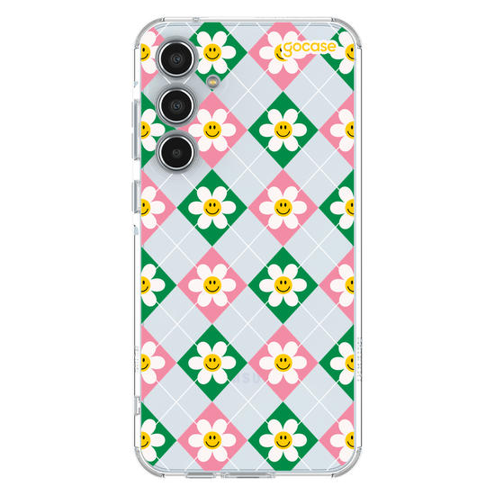 Capinha para celular  Smile Daisy Xadrez