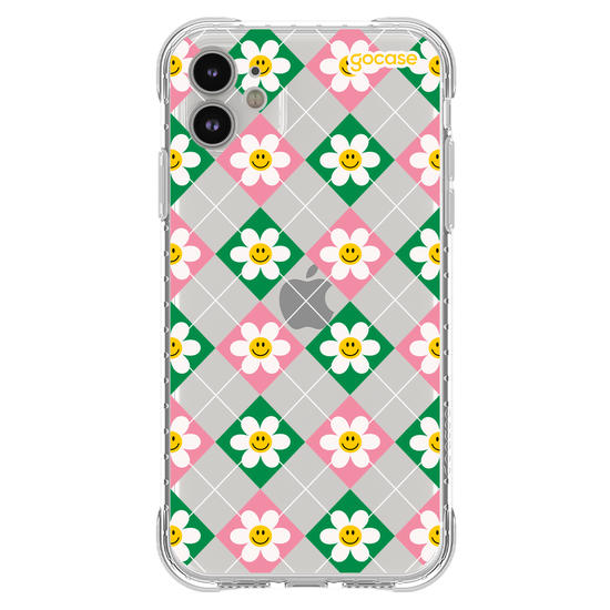 Capinha para celular  Smile Daisy Xadrez