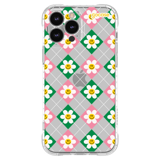 Capinha para celular  Smile Daisy Xadrez
